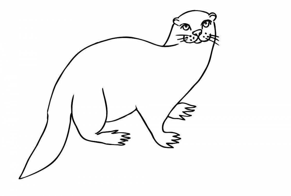 Living river otter coloring book