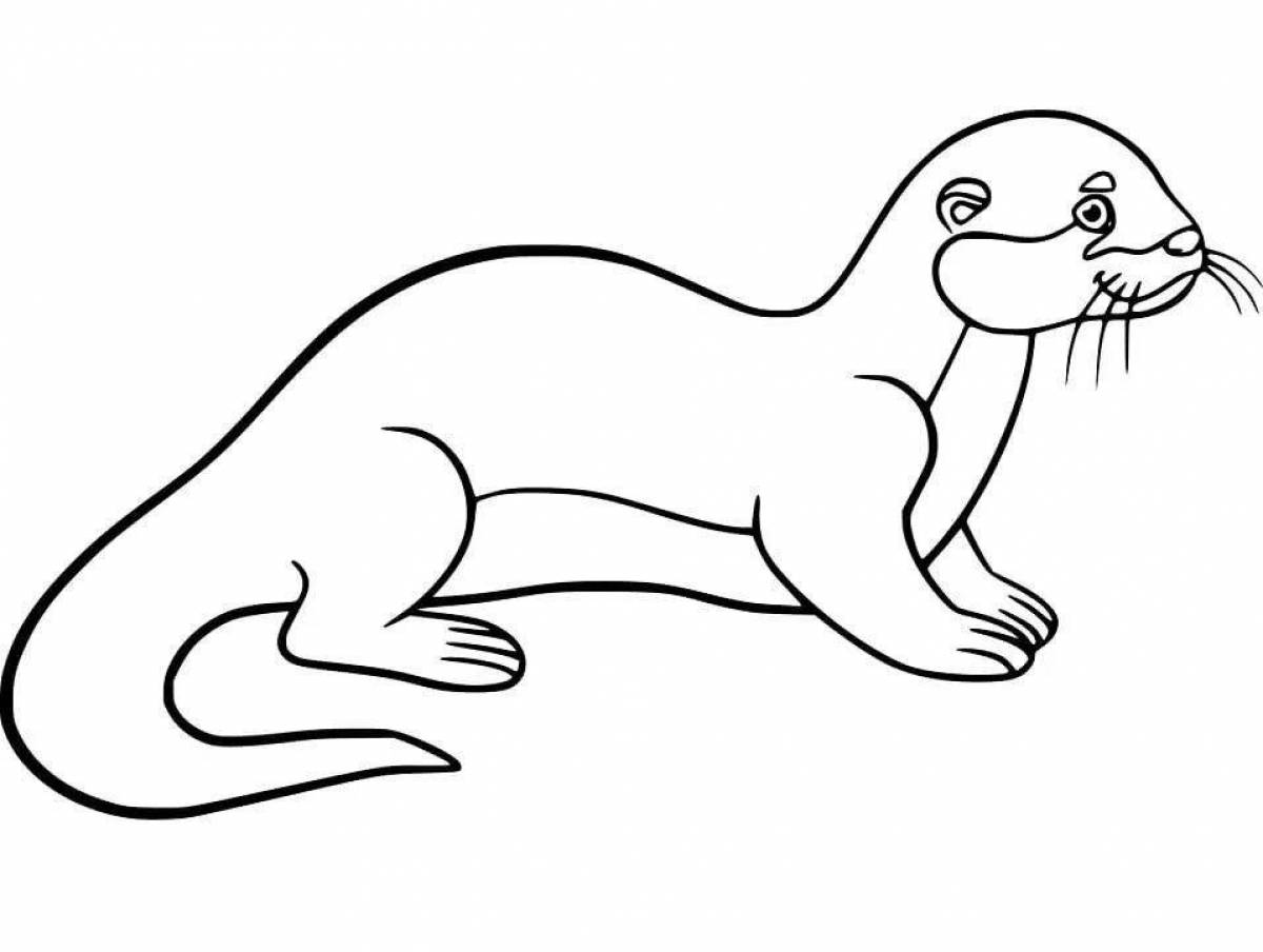 A funny river otter coloring book