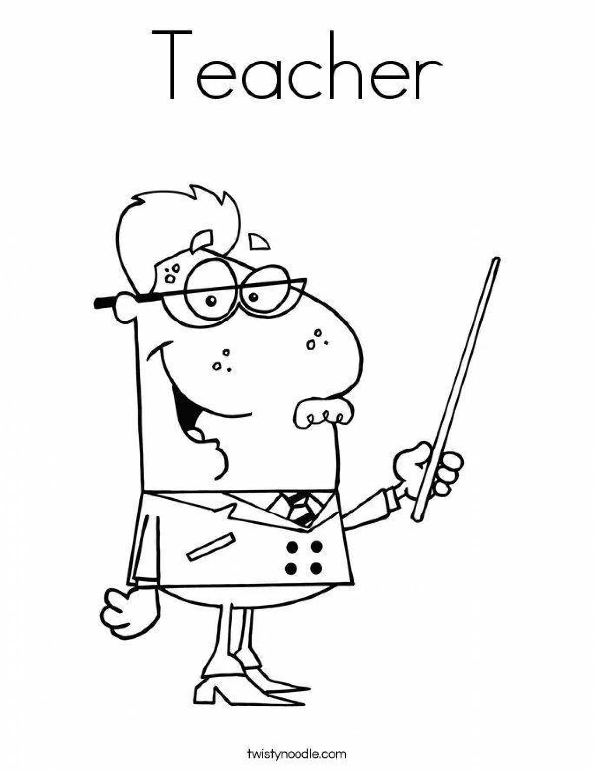 Coloring book villainous teacher