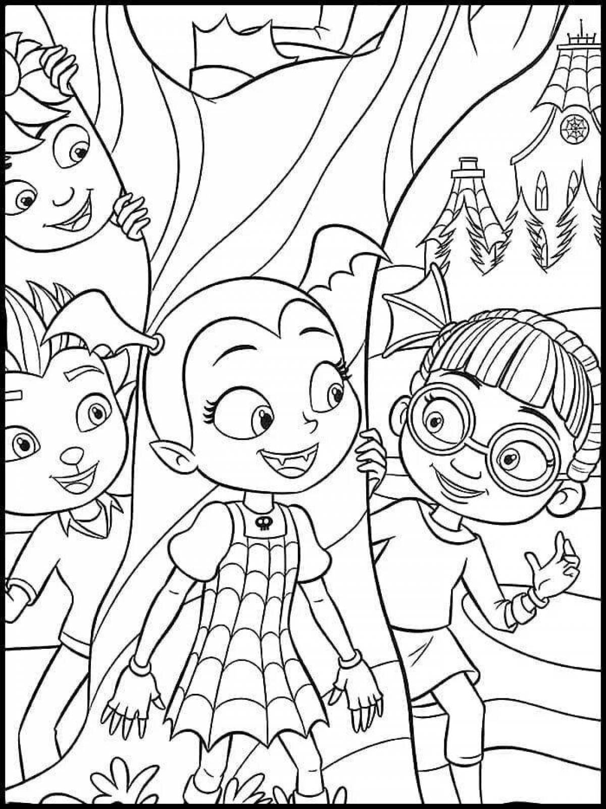 Fascinating amazing coloring page vee