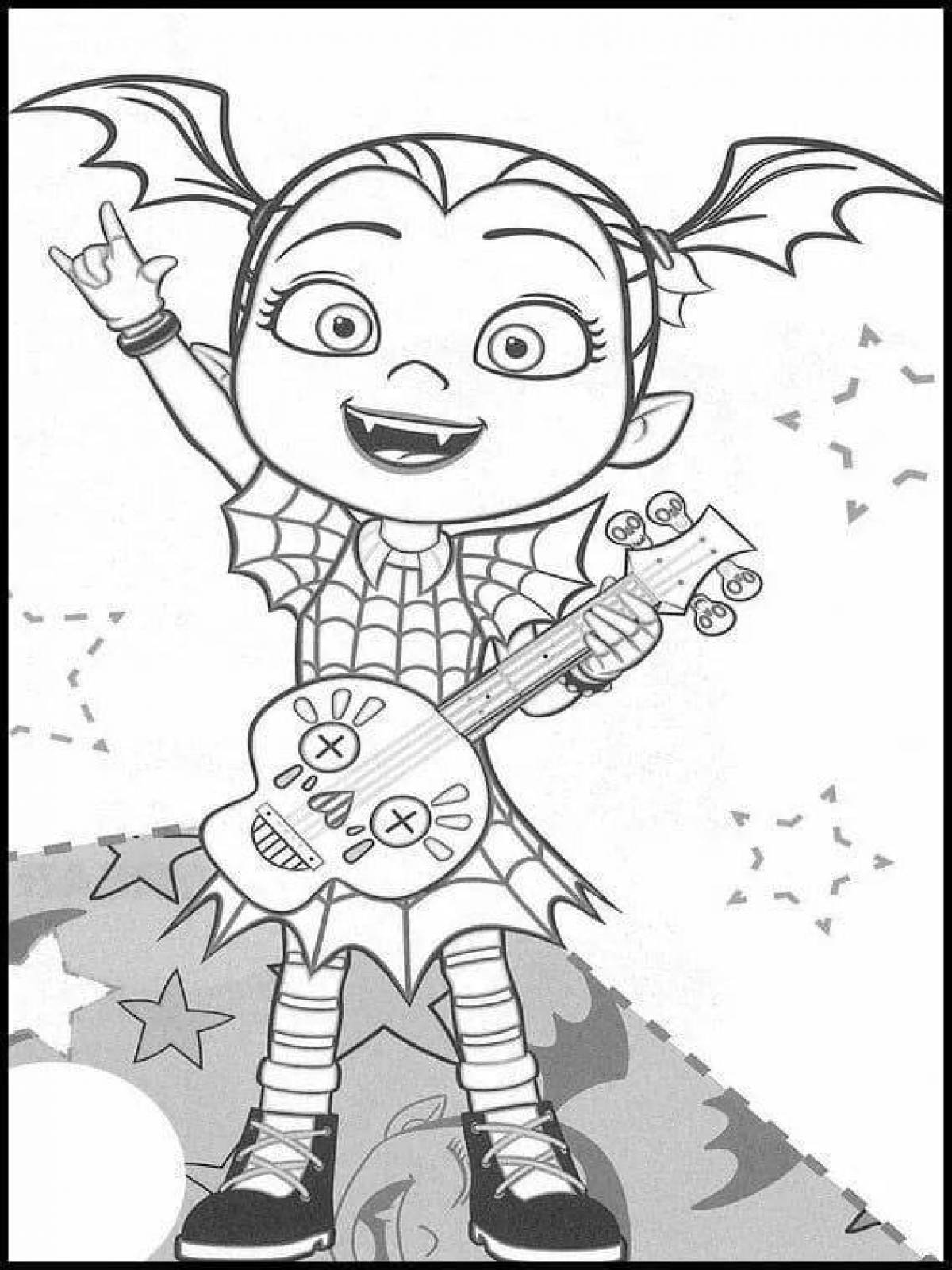 Fun amazing vee coloring page