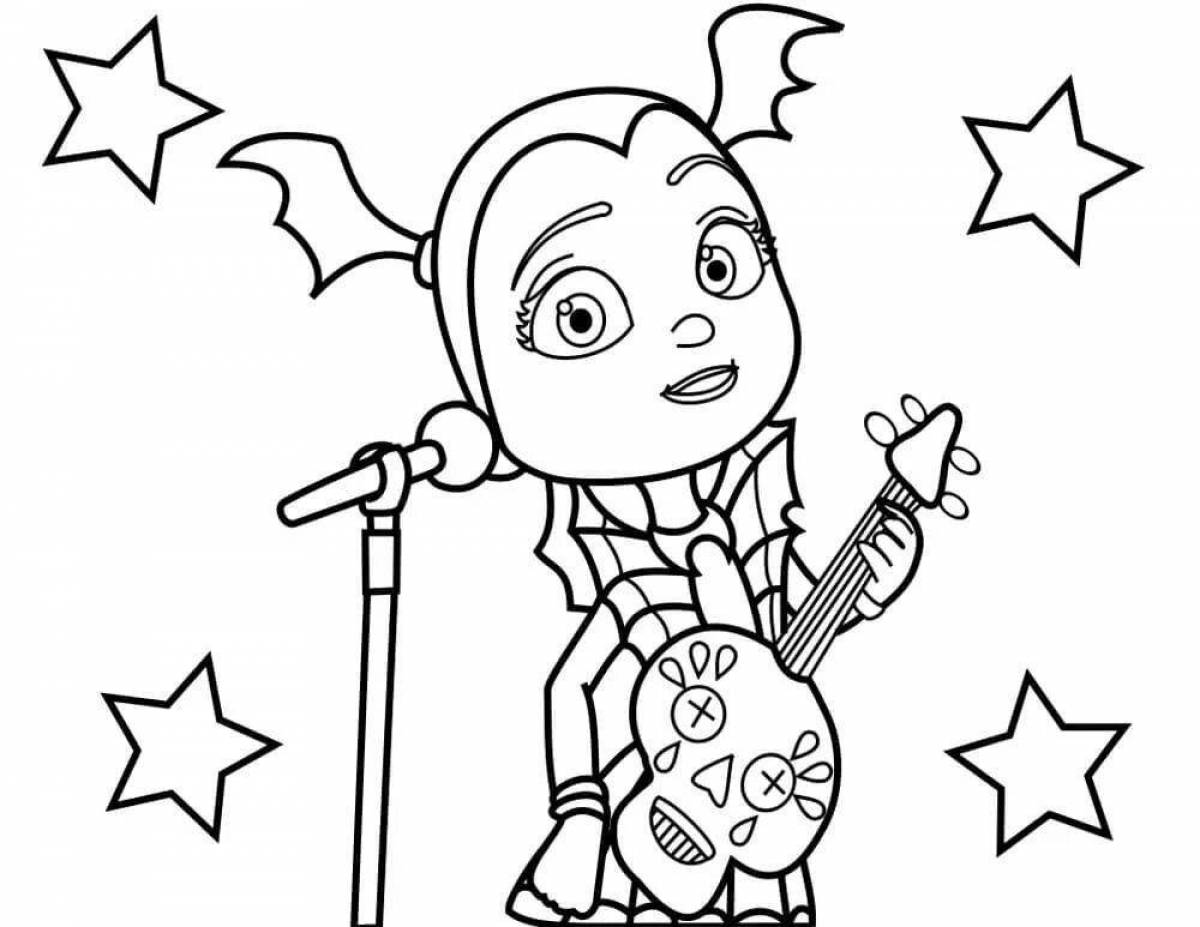 Exquisite amazing vee coloring page