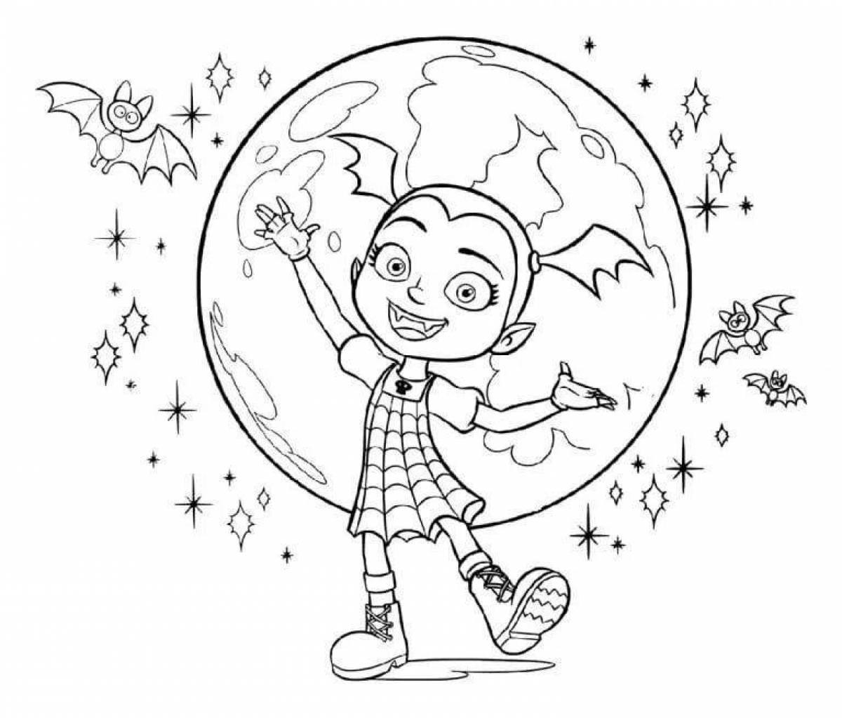 Poised amazing vee coloring page