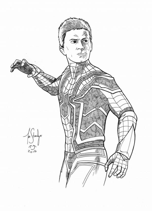 Coloring Pages Tom holland (26 pcs) - download or print for free #11754