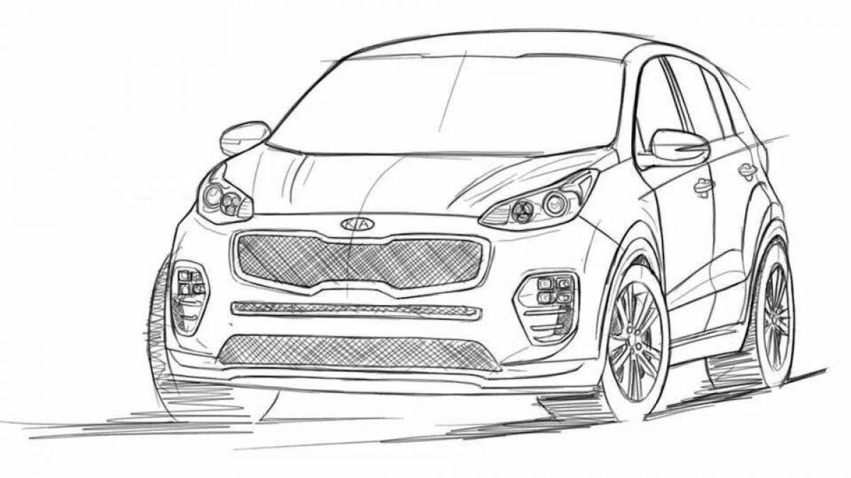 Как нарисовать kia rio