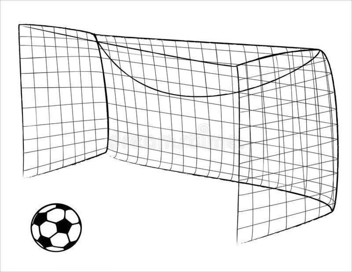 Как нарисовать ворота футбольные для детей
