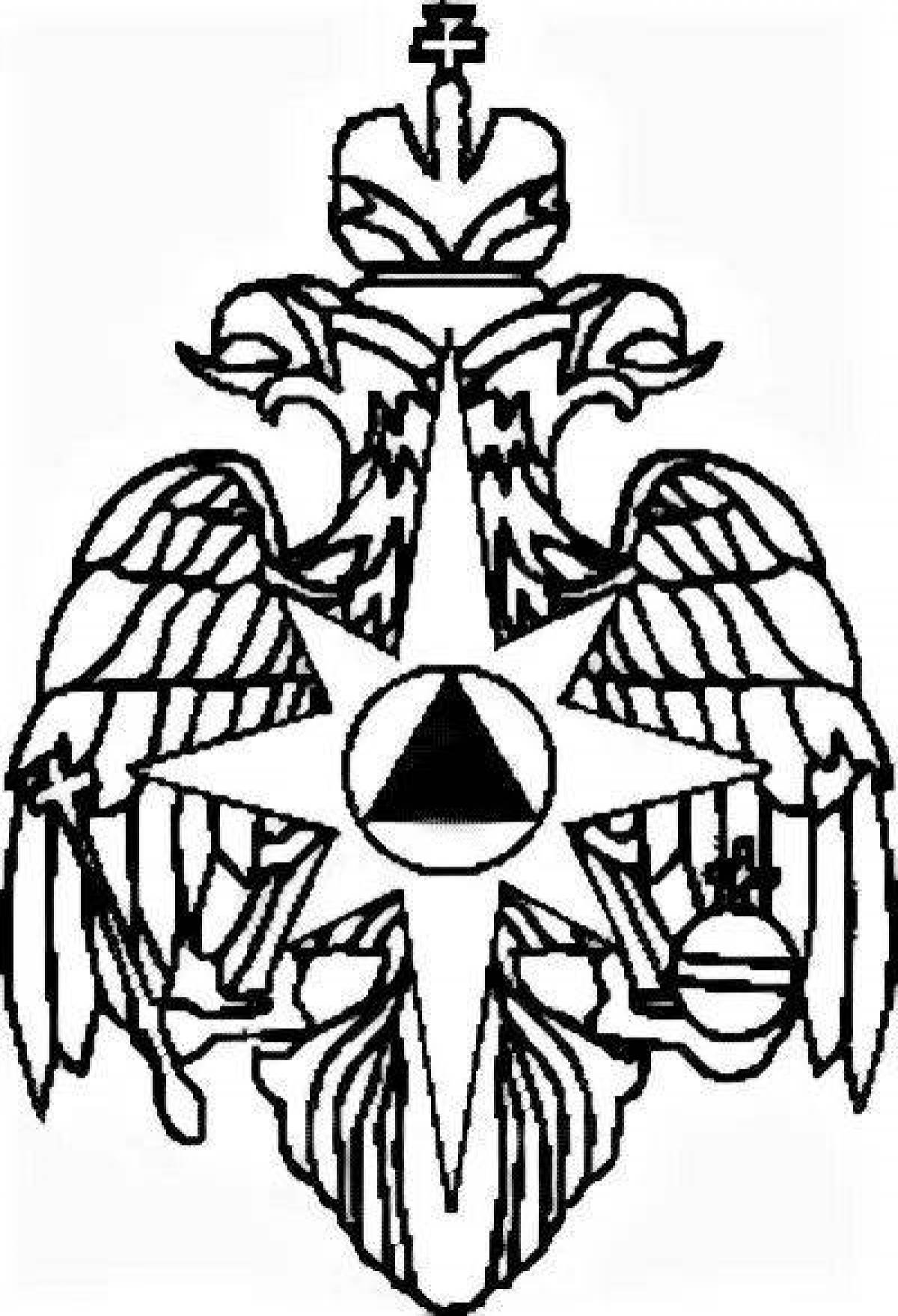 МЧС России логотип черно белый