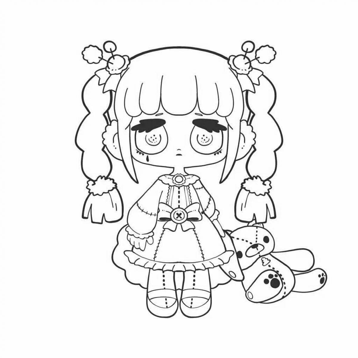 Gacha clothes fun coloring page