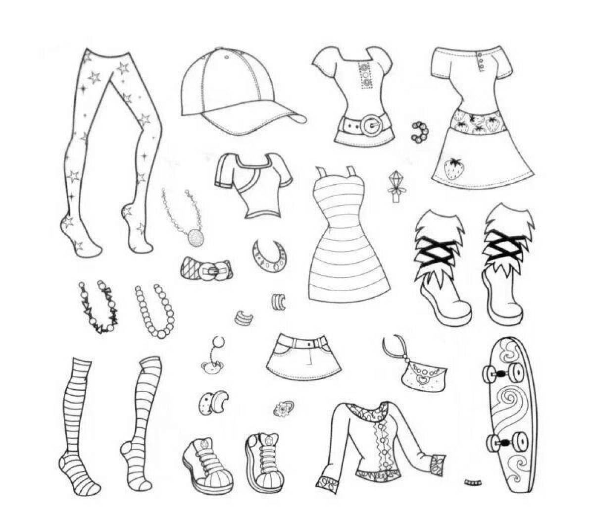 Awesome gacha clothes coloring page