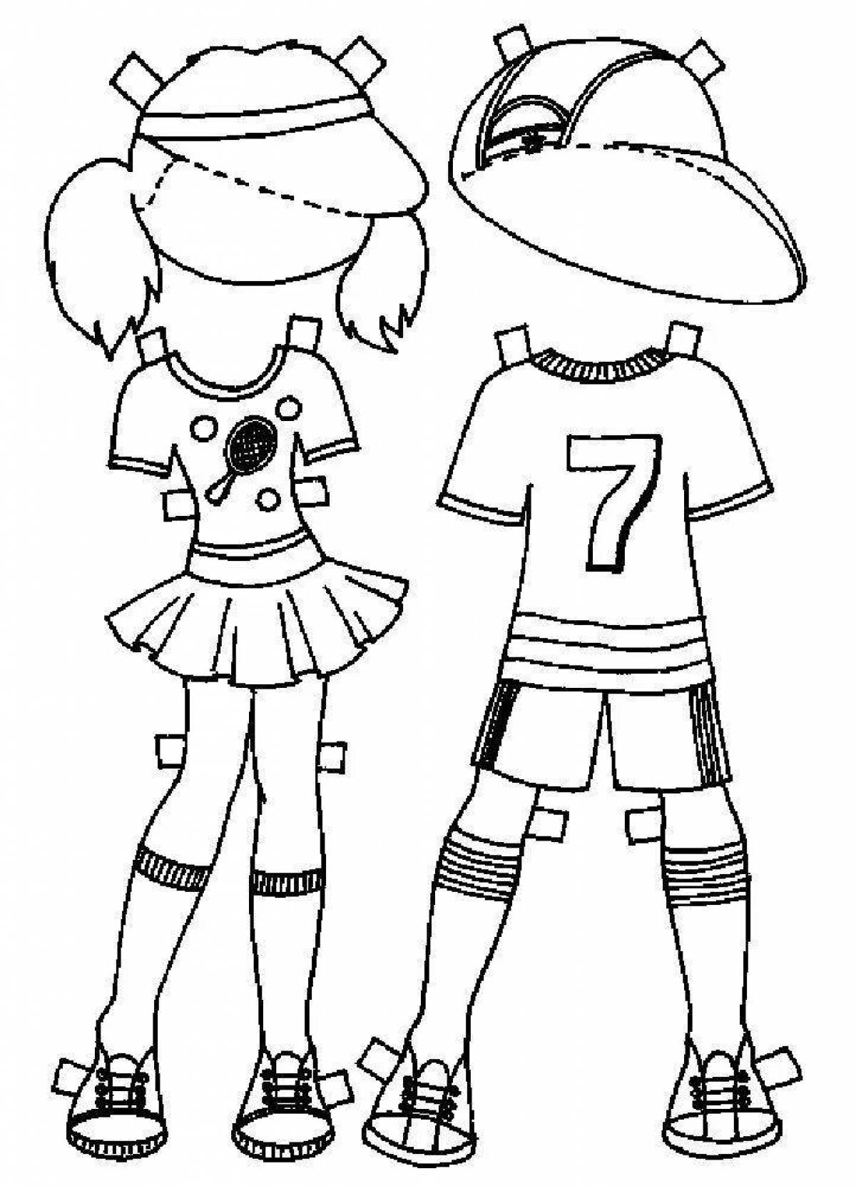 Attractive gacha clothes coloring page