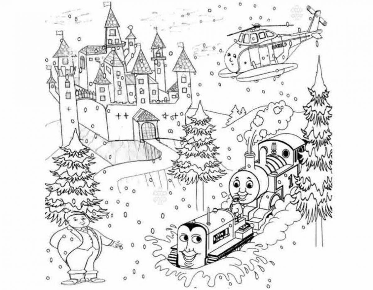 Photo Coloring book shining city