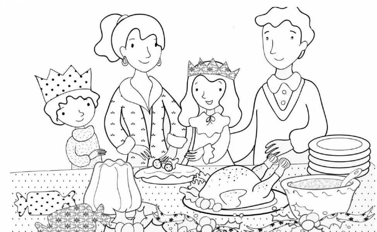 Королевская раскраска семейные традиции