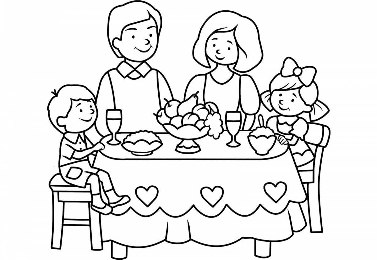 Sublime coloring page family tradition