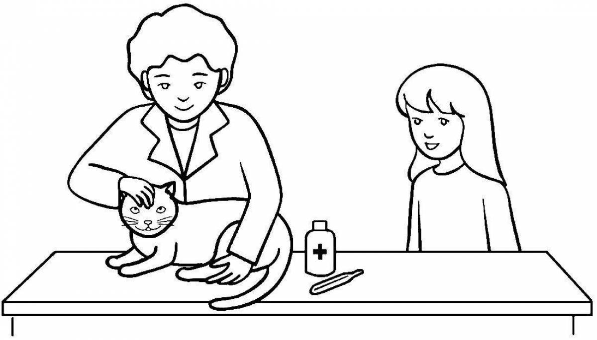Vet Coloring Page