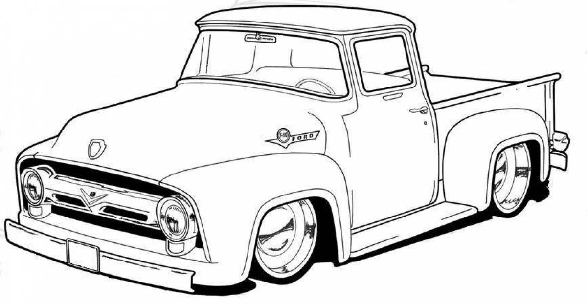 Gorgeous pickup coloring page
