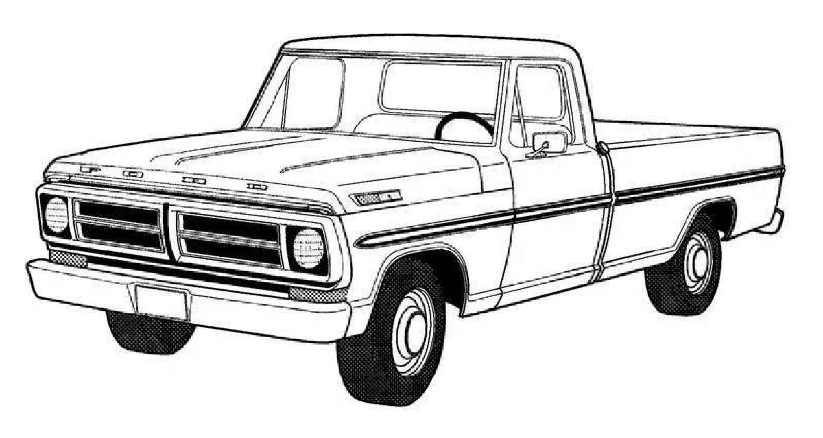 Coloring majestic pickup truck