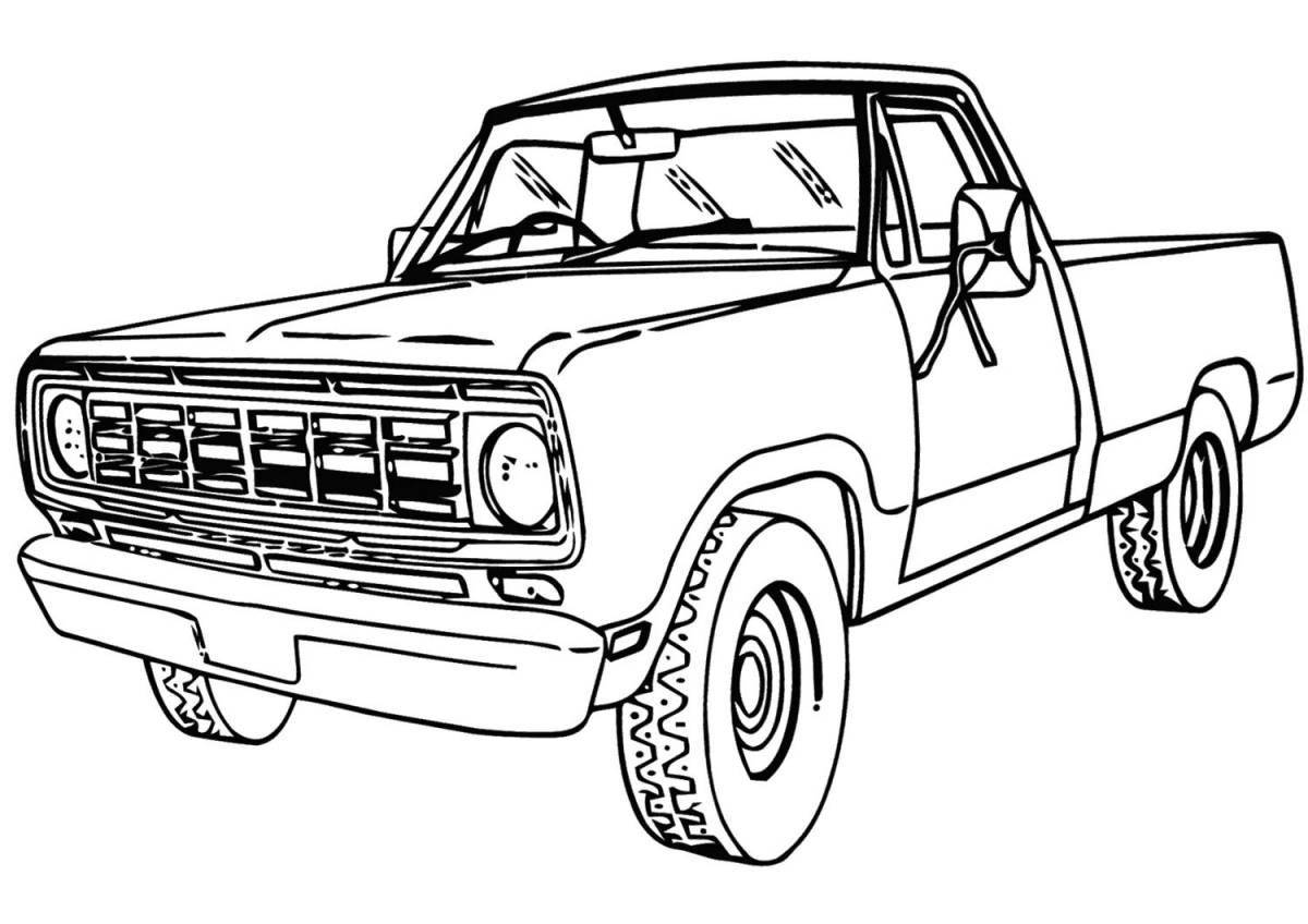Coloring page amazing pickup truck