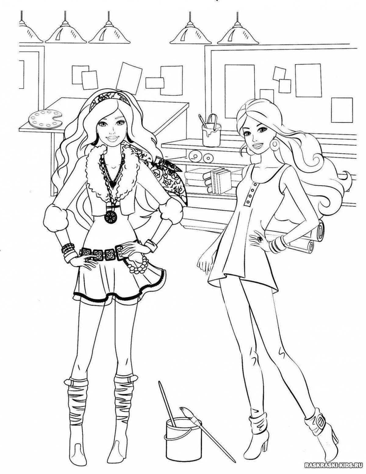 Fabulous fashion girls coloring