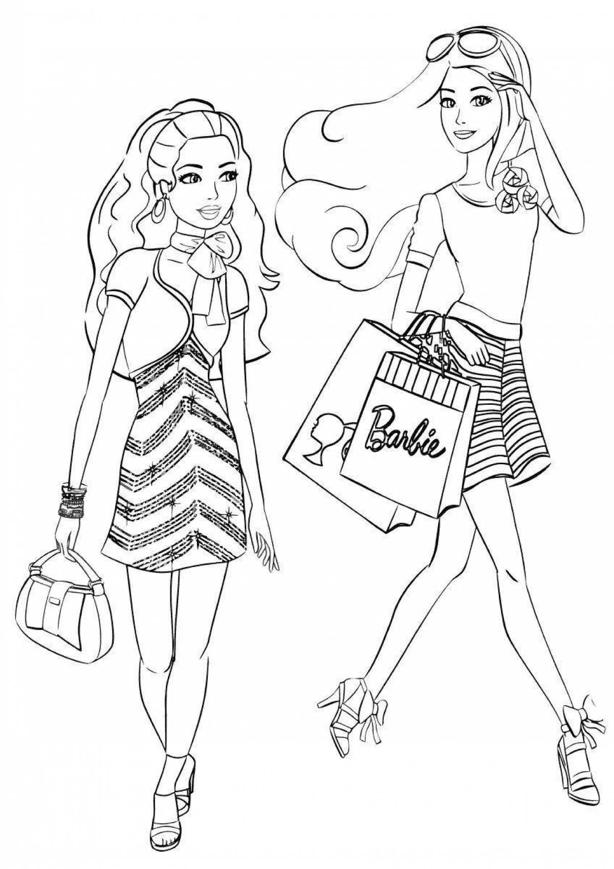 Bold fashion girls coloring
