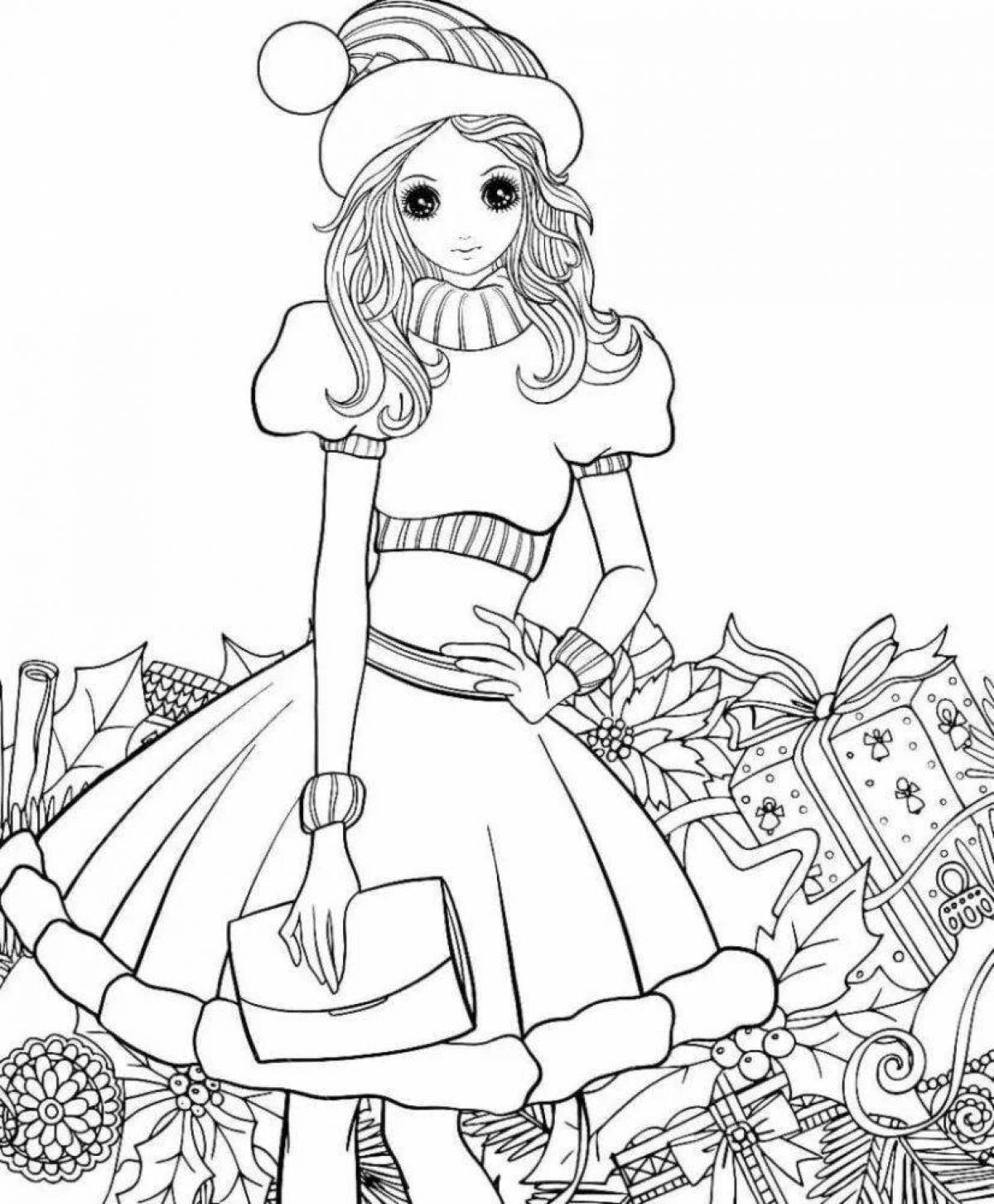 Violent fashion girls coloring pages