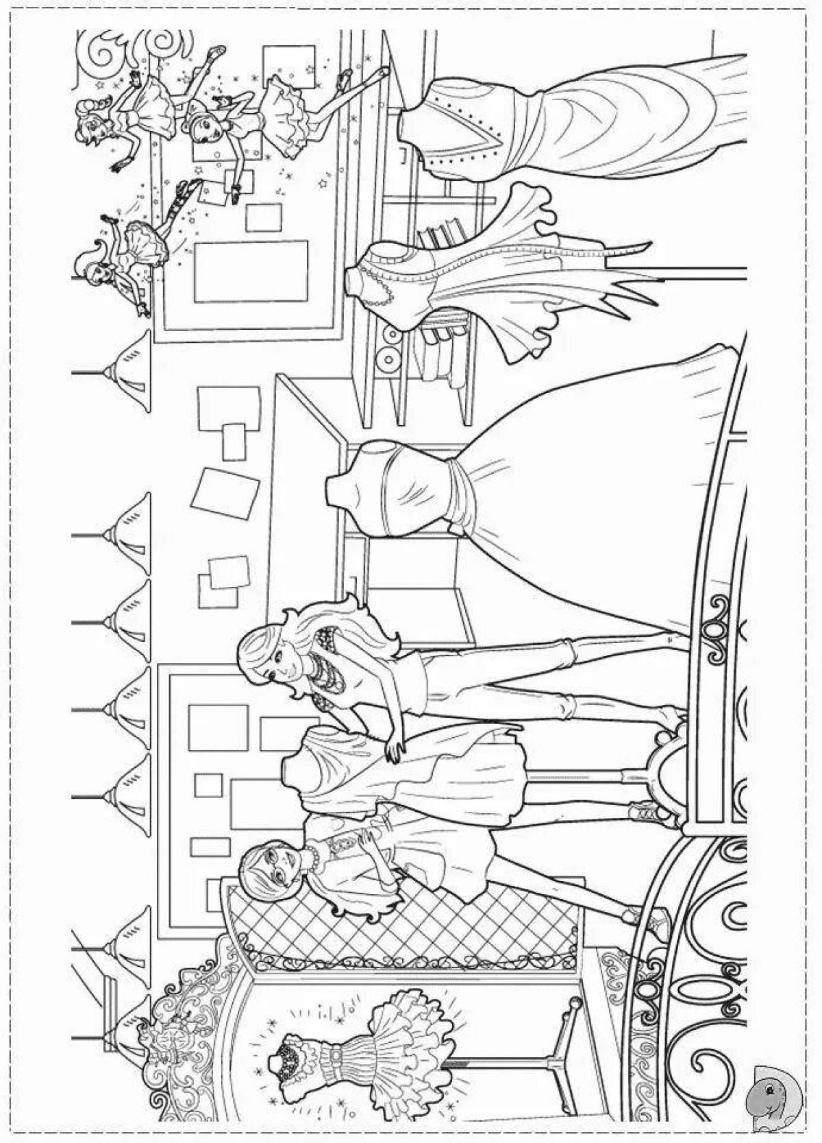 Coloring barbie's gorgeous house