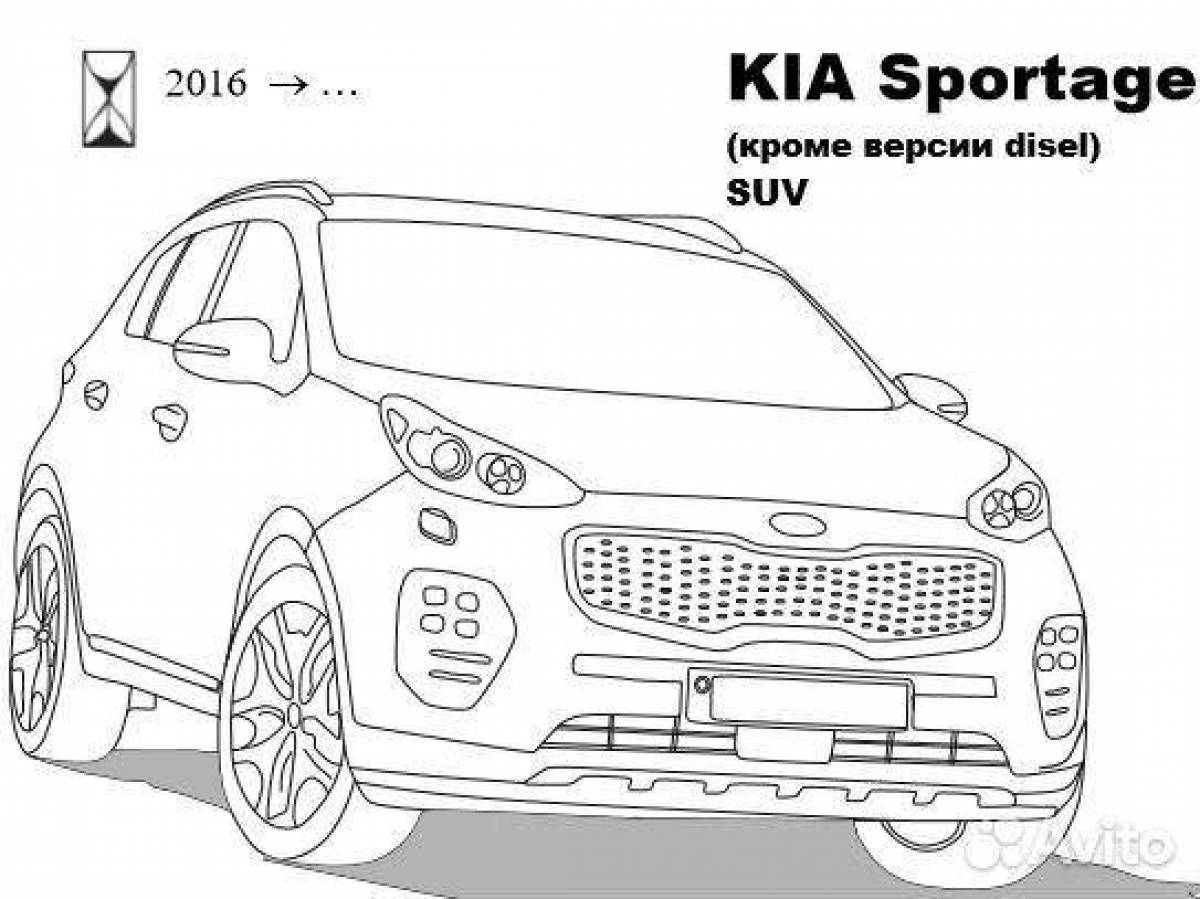 Bright coloring kia sportage