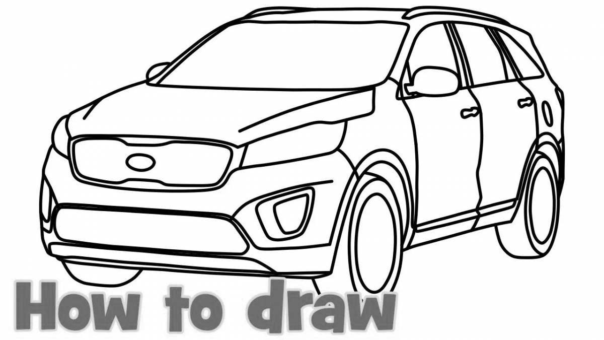 Funny coloring kia sportage