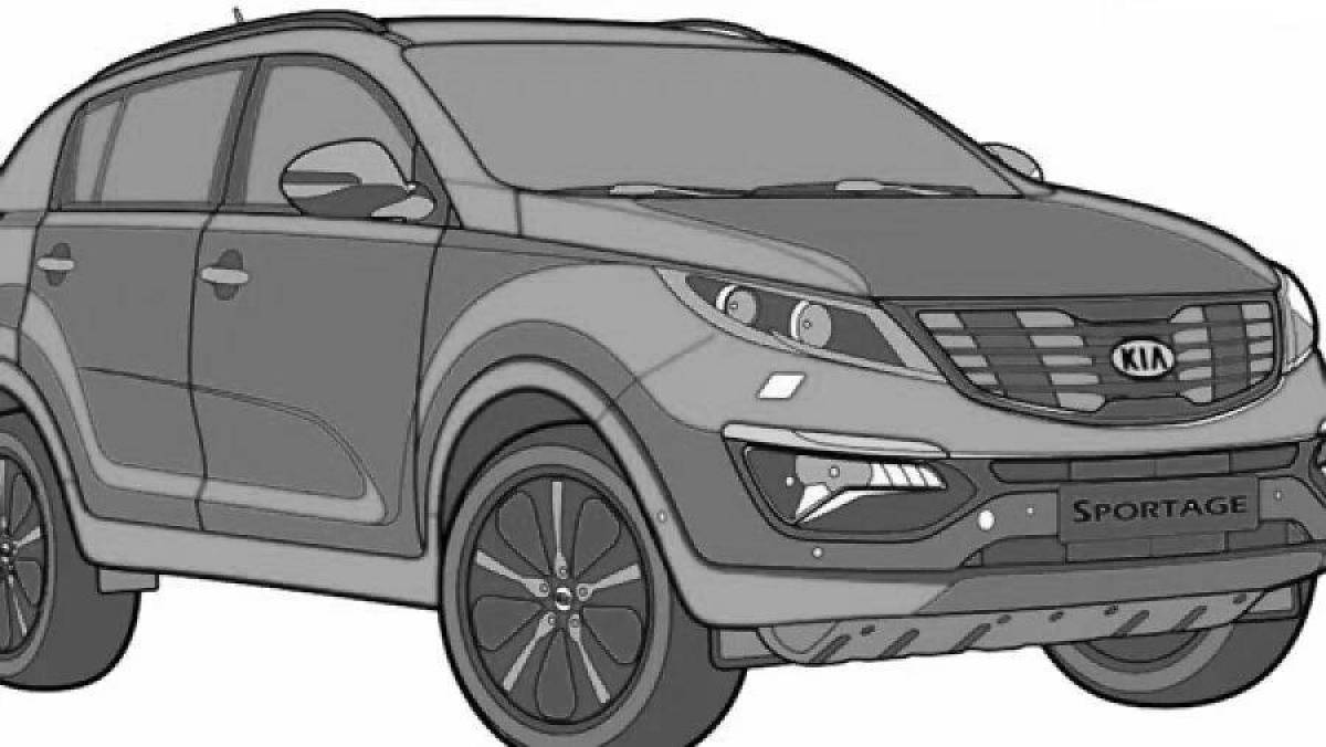 Sassy kia sportage coloring page