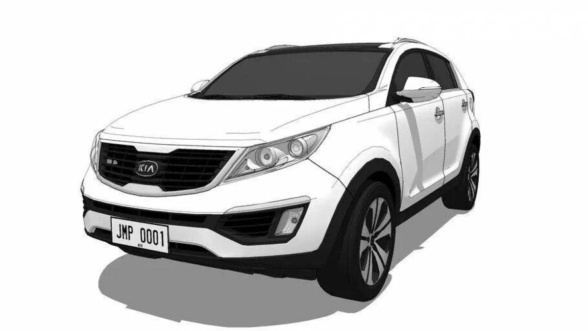 Exquisite coloring kia sportage