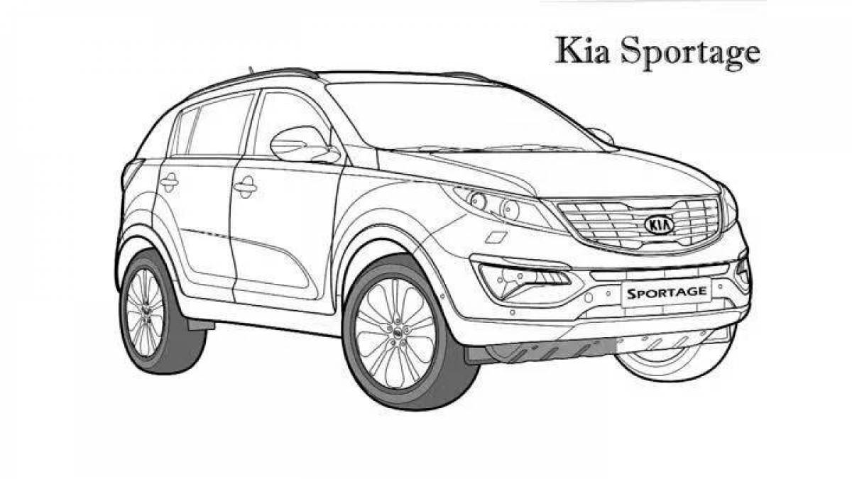 Cute kia sportage coloring page