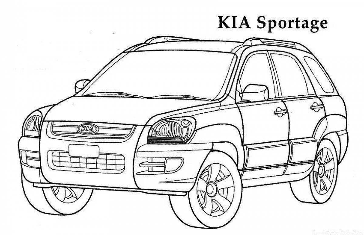 Delightful kia sportage coloring page