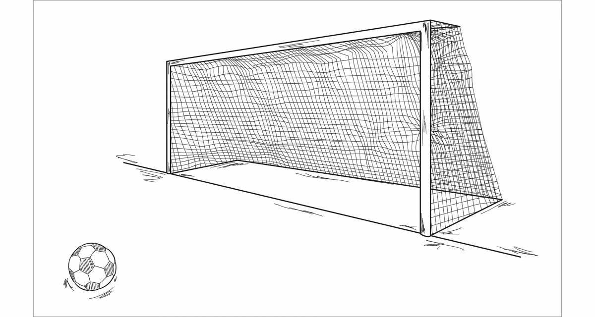 Exciting soccer goal coloring page