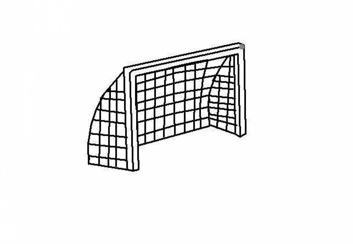Animated soccer goal coloring page