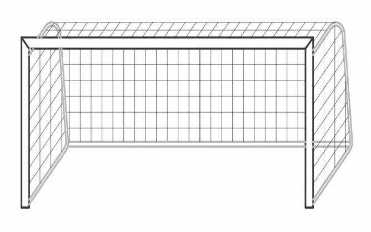 Как нарисовать ворота футбольные для детей