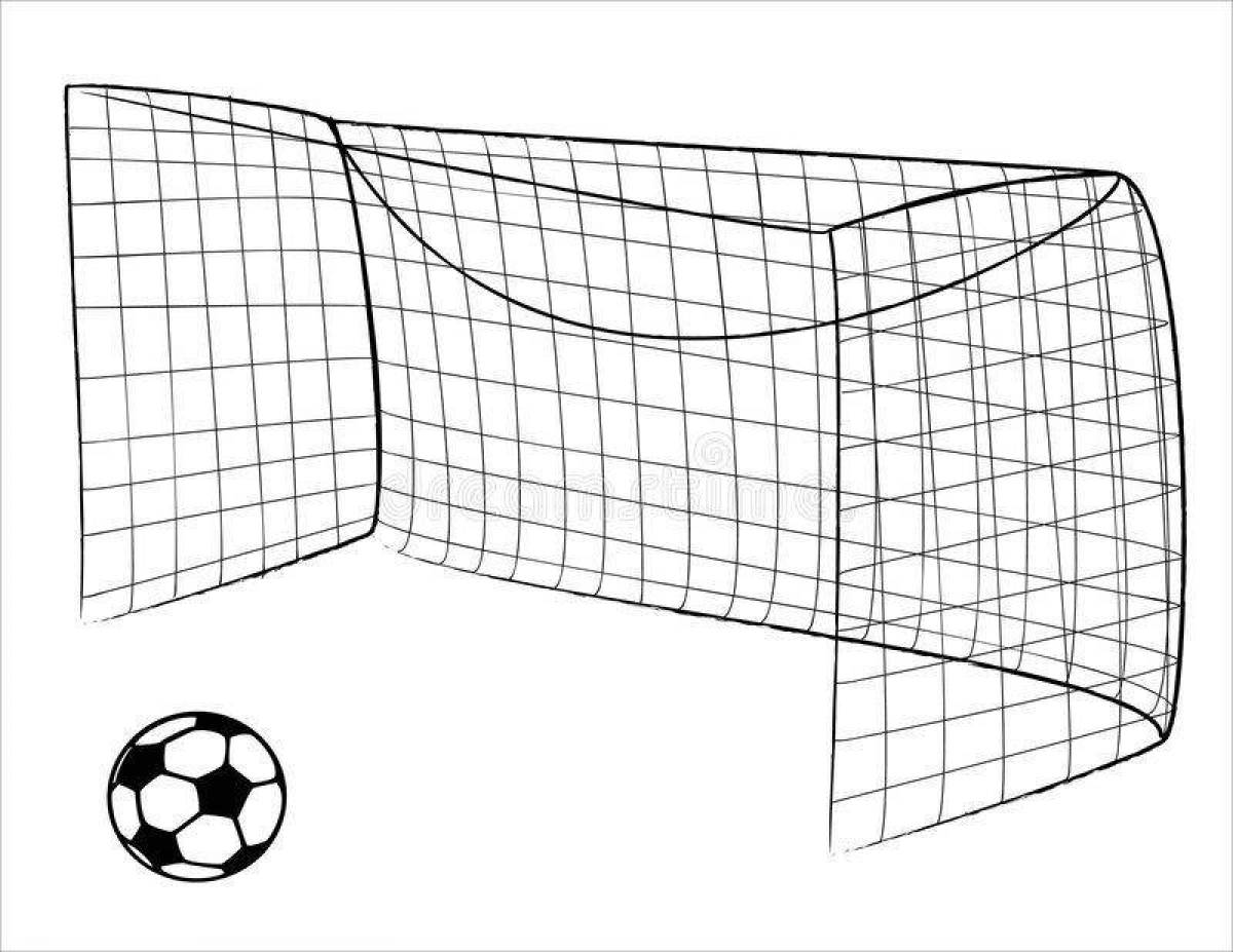 Football goal coloring page