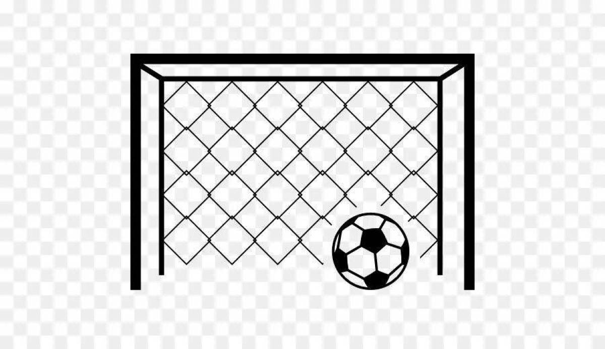 Fabulous football goal coloring page