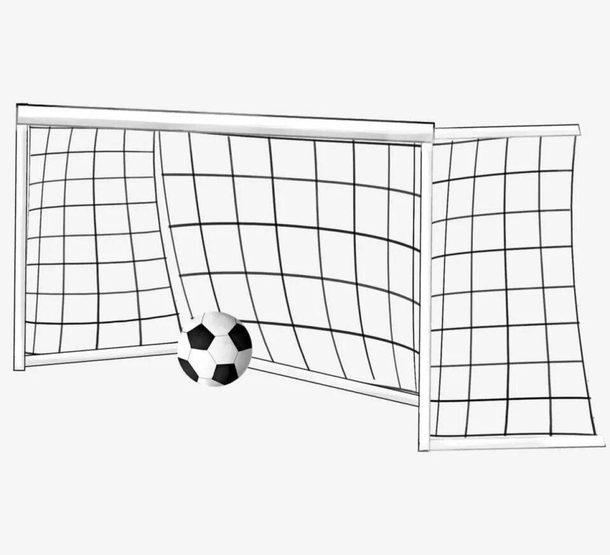Seductive soccer goal coloring page