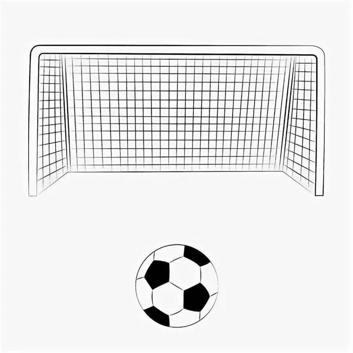 Fabulous soccer goal coloring page