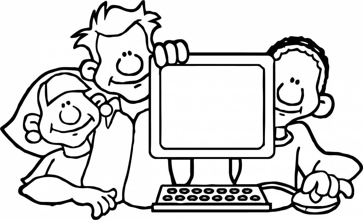 Living coloring page of computer games