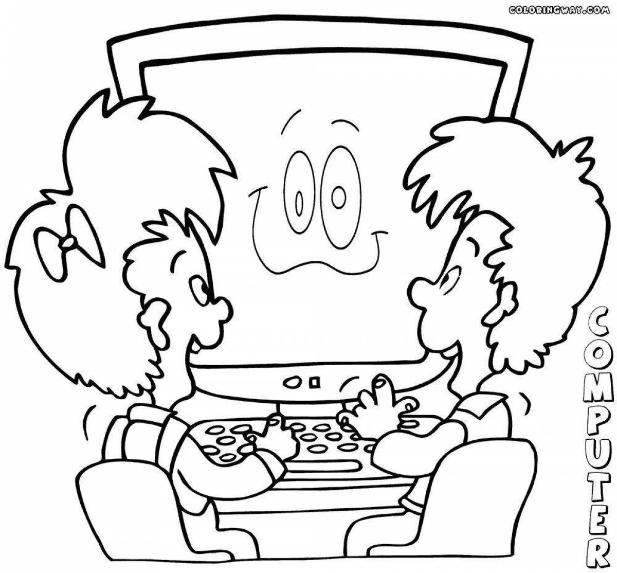 Great computer games coloring page