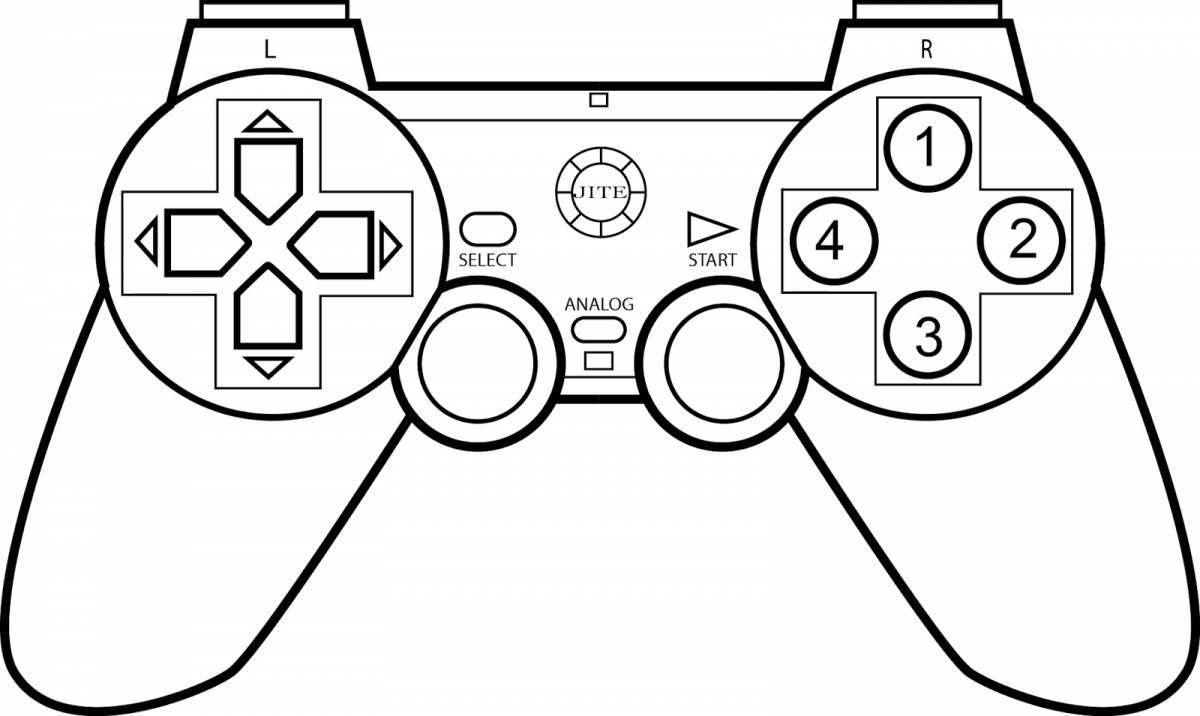 Glorious video game coloring page