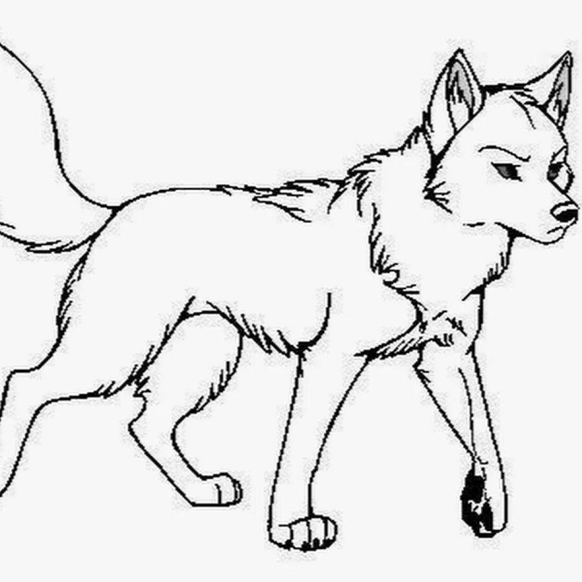 Furry anime dog coloring book