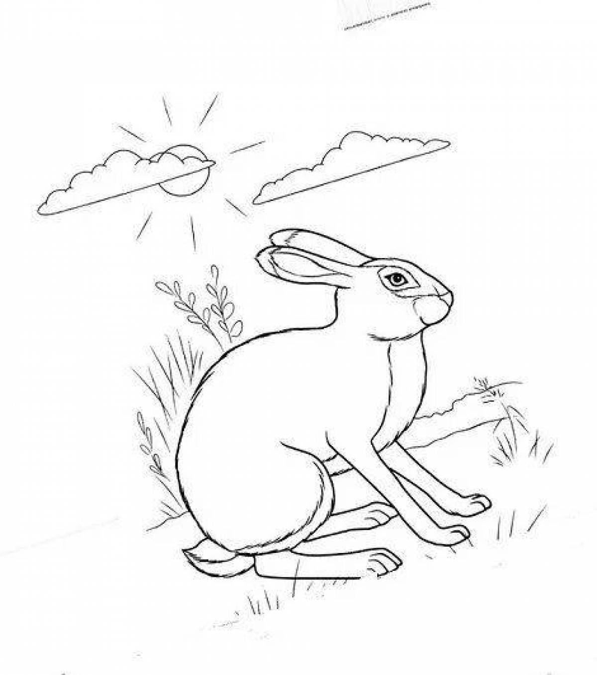 Sparkling Bunny Paws Coloring Page