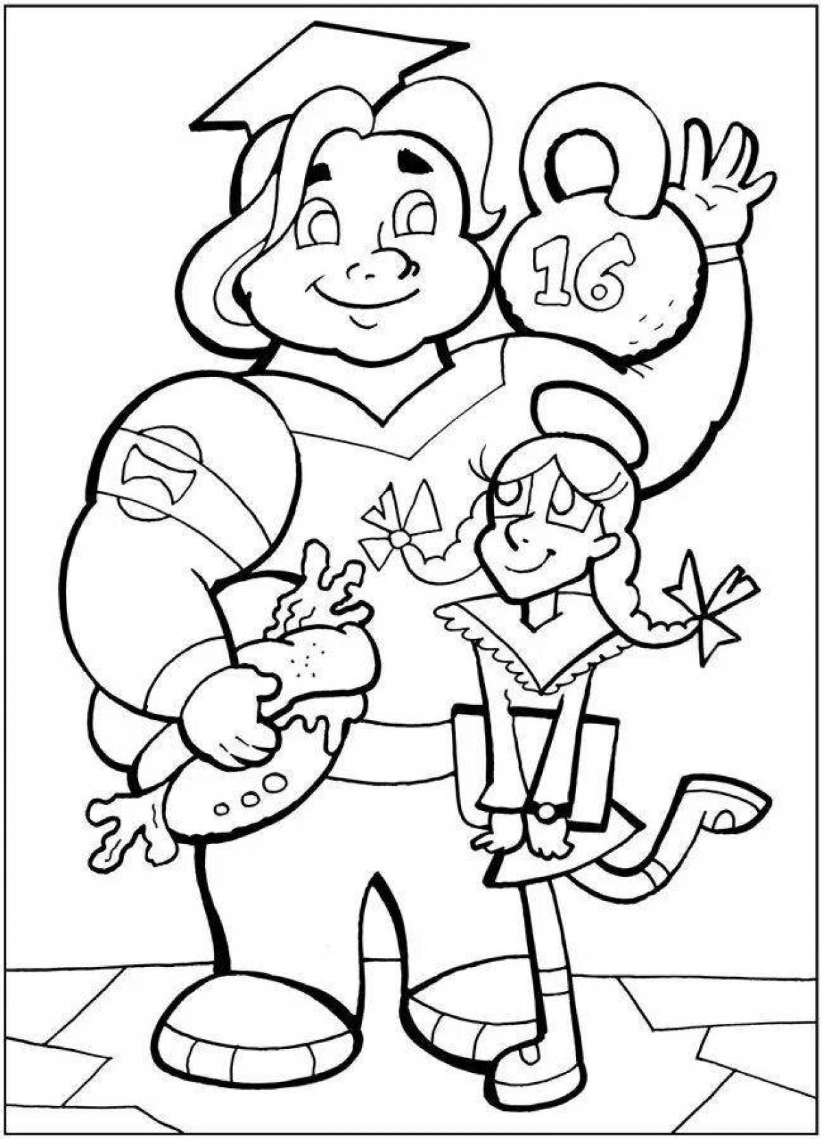 Glowing daddy's daughter coloring book