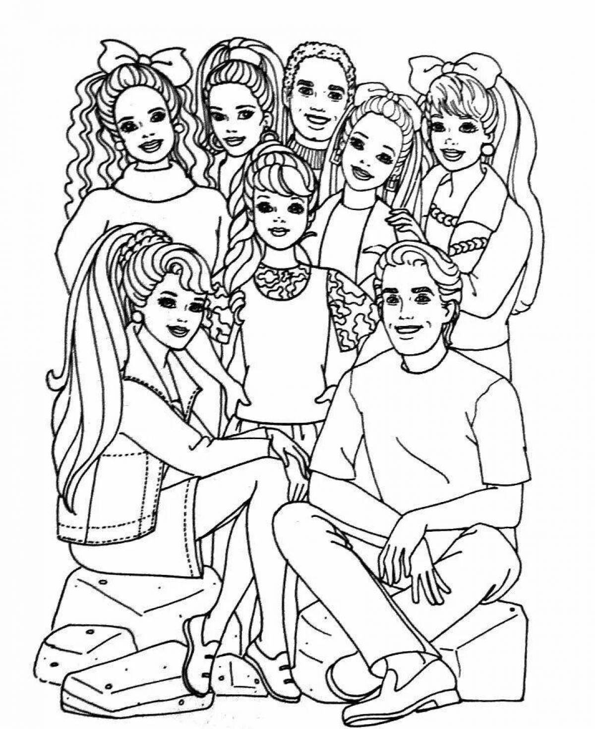Sweet father's daughter coloring page