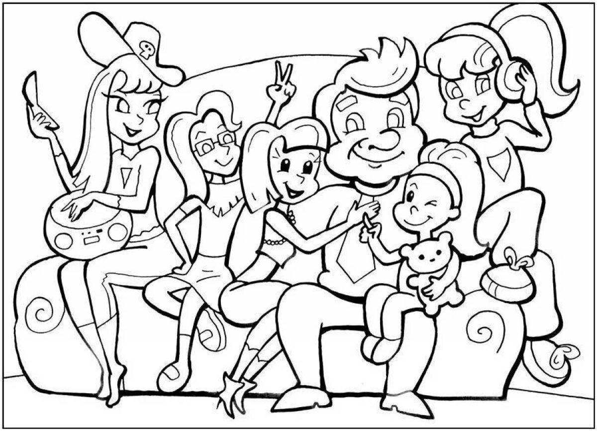 Gorgeous Dad's Daughter Coloring Page