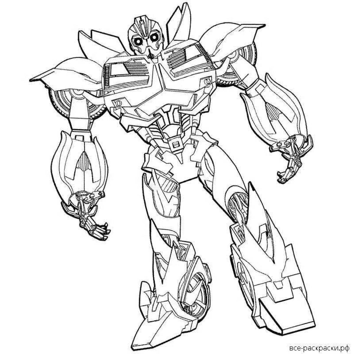 Lovely bumblebee machine coloring page