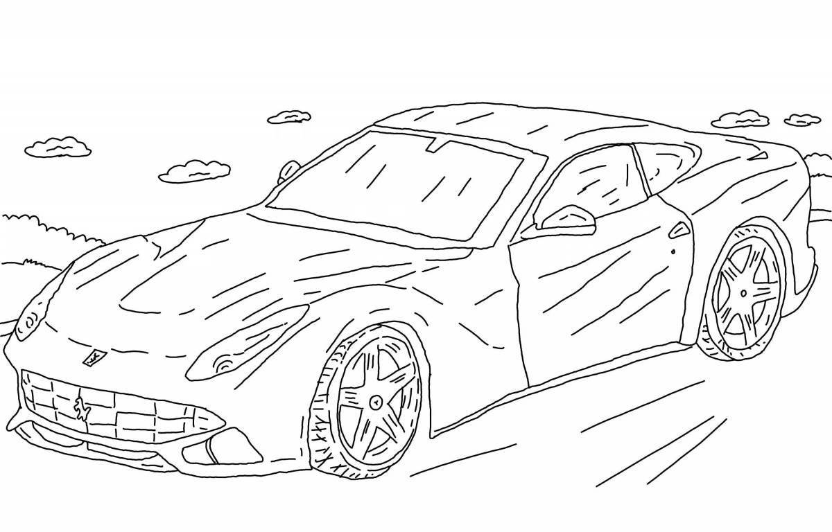 Coloring book gorgeous Bentley car