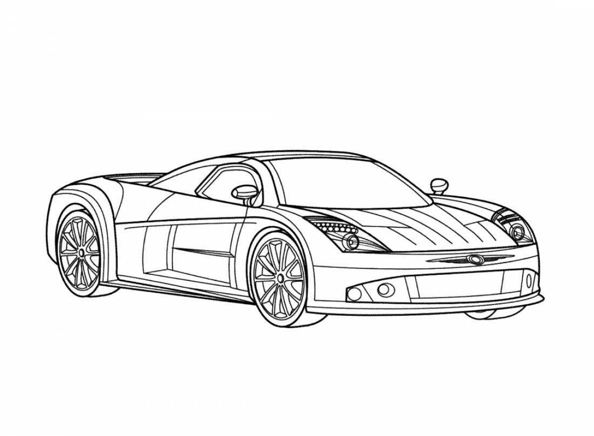 Grand Bentley car coloring page