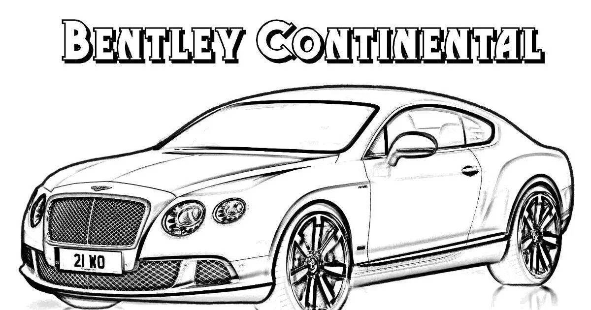 Coloring page stylish bentley car